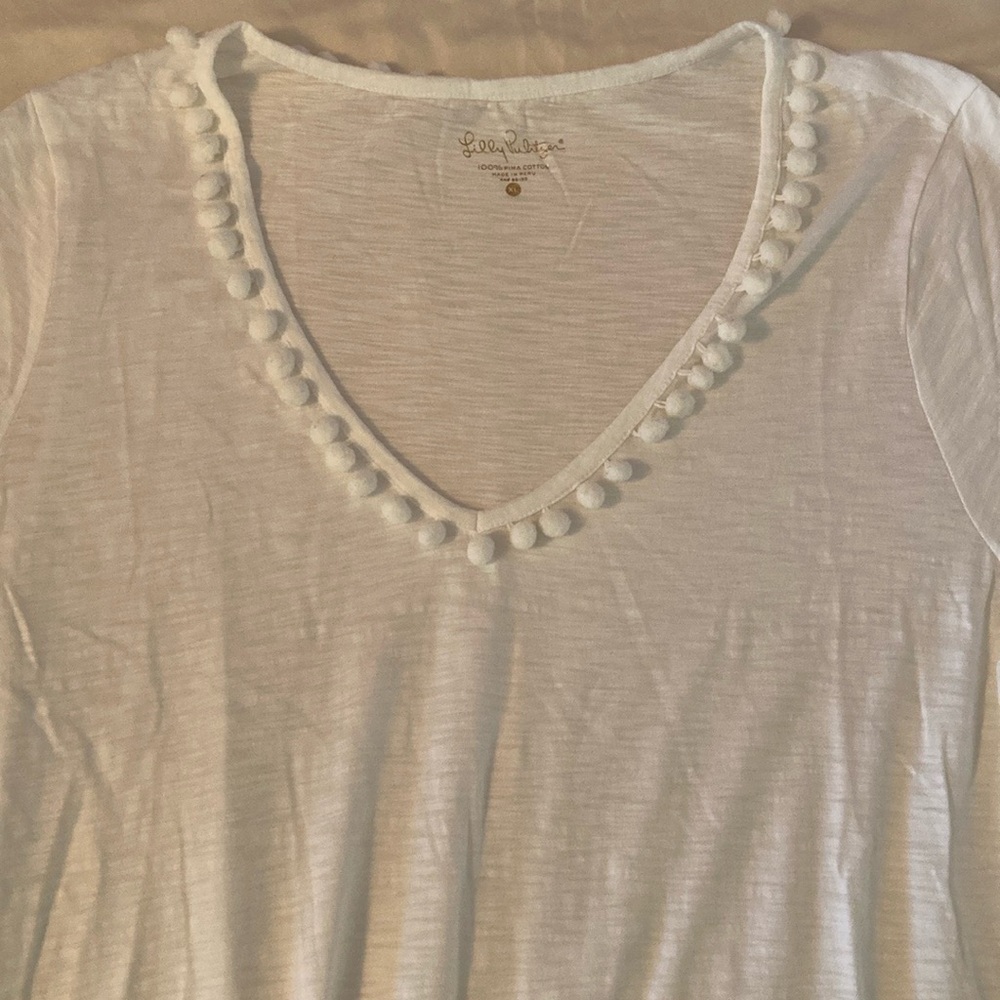 XL white cotton Lilly Pulitzer t- shirt